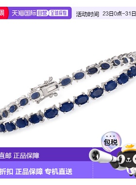 自营Ross-Simons Sapphire Tennis Bracelet in Sterling Silver