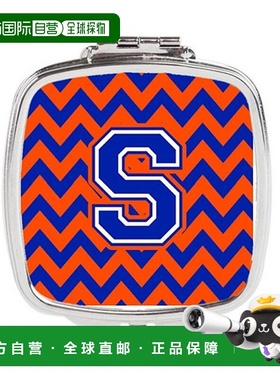 自营 Carolines Treasures CJ1044-SSCM 字母 S 雪佛龙橙色正品