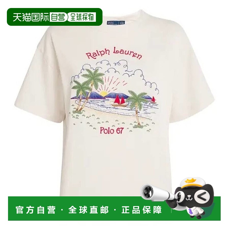 自营polo ralph laurenRalph Lauren Cotton-Linen Embroidered B