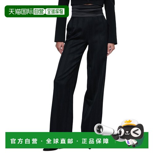 自营L'AGENCE Minerva Cummerbund长裤-黑色休闲裤 美国直发奥莱