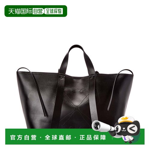 自营off-white白色Day Off中号皮革手提包-黑色 美国奥莱直发