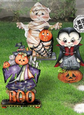 Designocracy 万圣节木质走道 3 件套由 Jamie Mills 价格 - 多色