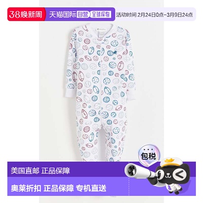 自营babycottonsBouncy Snug Zip Footed Pajama - full-print 美