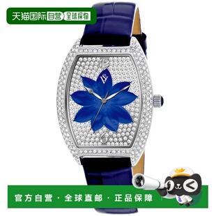 自营Christian Lotus 36mm blu Tonneau Women Sant Van Blue