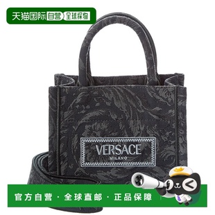 Mini Barocco Canvas Tote 美国奥莱 自营Versace black Athena