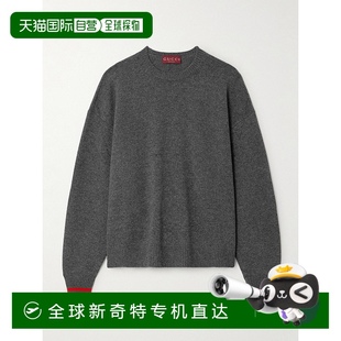 香港直邮潮奢 古驰 1h可退 Gucci 81034 女士 羊毛山羊绒混纺上衣