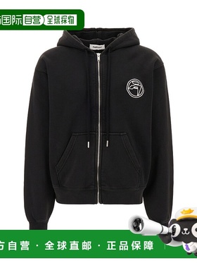 1h可退 香港直邮潮奢 Ambush 男士 黑色 Amblem 连帽衫 BMBE002S2