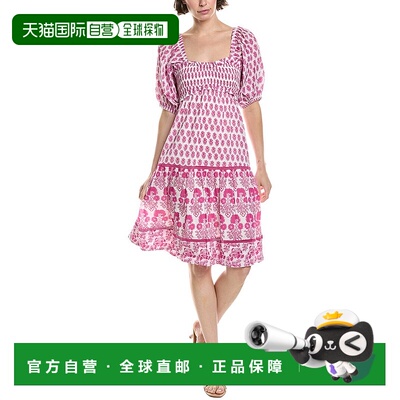 自营 Ro's Garden Tamara Midi连衣裙-粉红色 美国奥莱直发