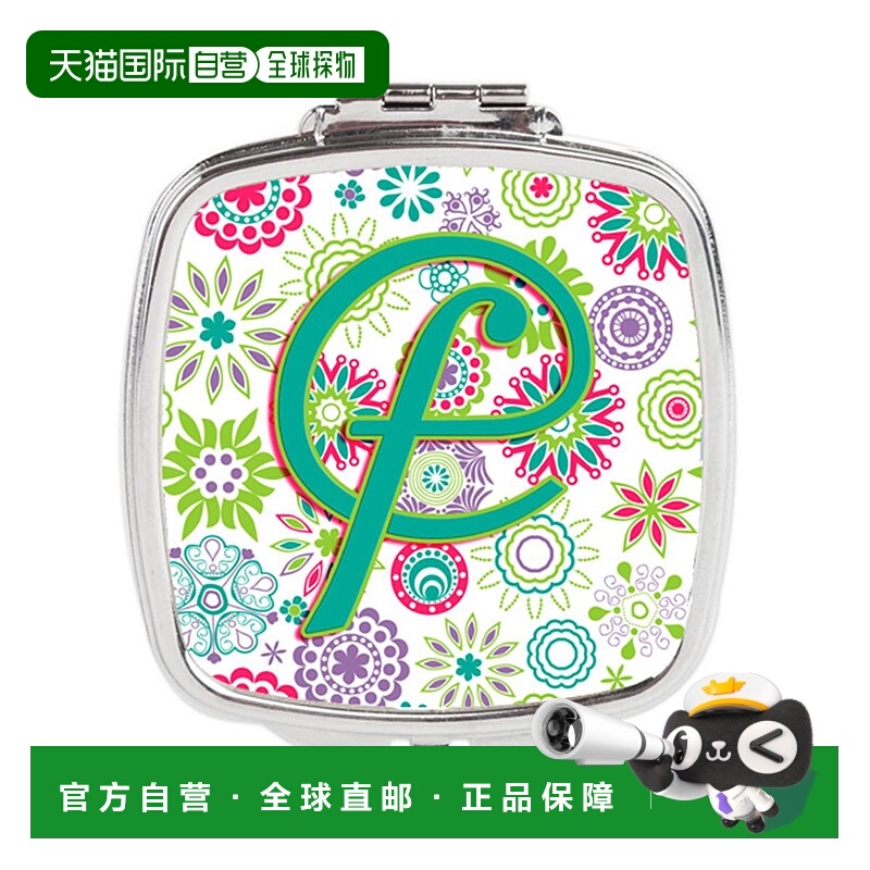 自营 Carolines Treasures CJ2011-FSCM 字母 F 花朵粉红色正品