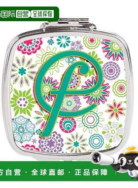 自营 Carolines Treasures CJ2011-FSCM 字母 F 花朵粉红色正品