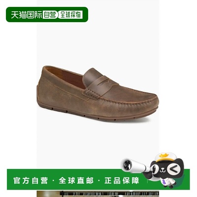 自营johnston & murphyMen's Baldwin Driving Shoe In Brown Ame