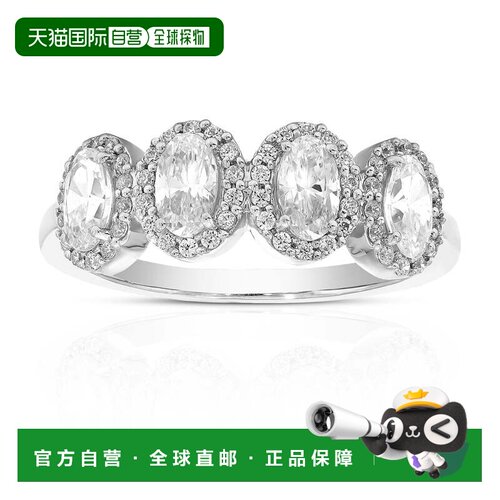 自营vir jewels3/4 cttw Lab Grown Diamond 4 Stone Engagement