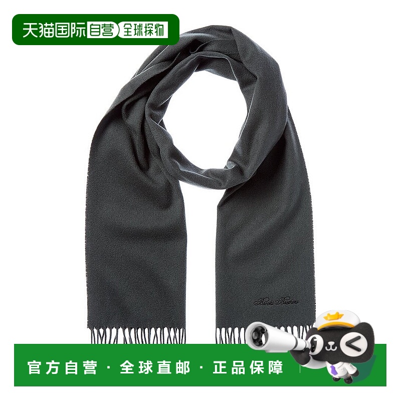 自营brooks brothers布鲁克斯兄弟纯羊毛和羊绒混纺围巾-绿色 美