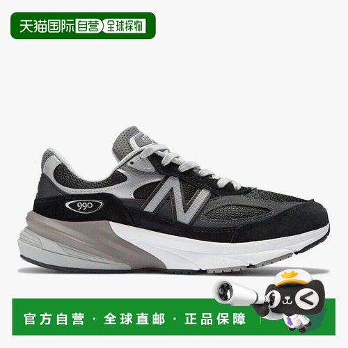 自营New Balance 990v6美国制造M990BK6运动鞋男式黑色银色跑步鞋
