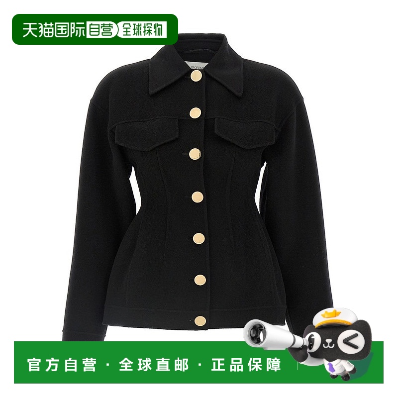 自营 sportmax“Yes”Caban-黑色 美国奥莱直发