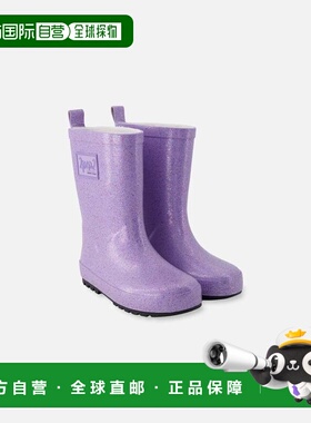 自营deux par deuxRain Boots in Natural Rubber Purple Glitter