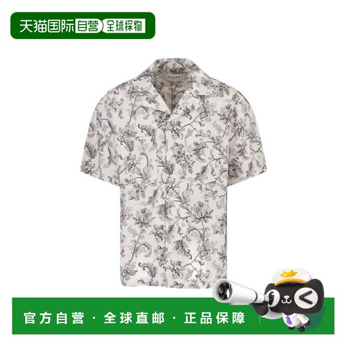 自营golden goose简洁的白色按扣衬衫，结构领-白色 美国奥莱直发