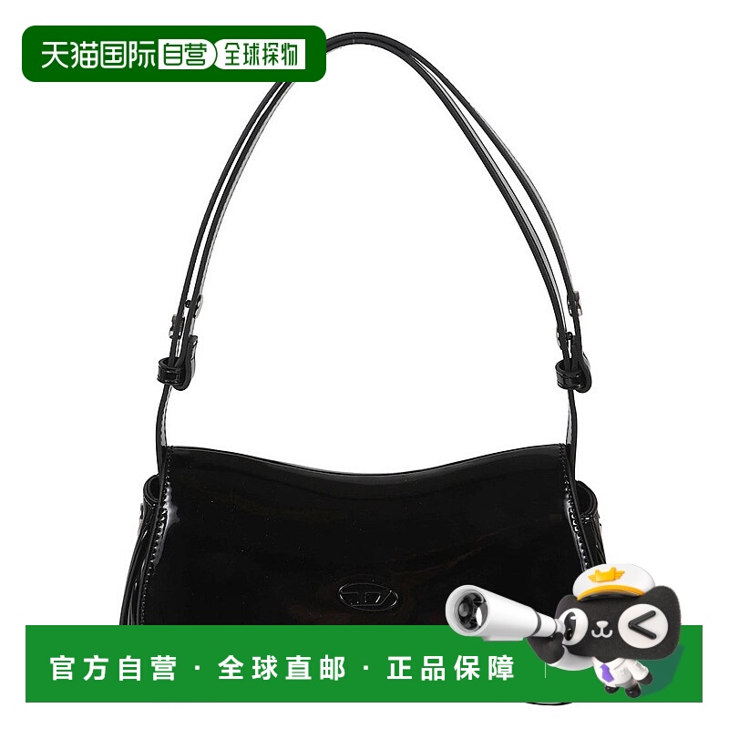 自营diesel不对称高光泽十字体离合器-黑色 美国奥莱直发