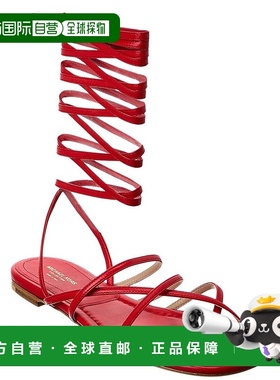 自营Michael Kors Collection Jade Runway 皮革凉鞋 - 红色 美国