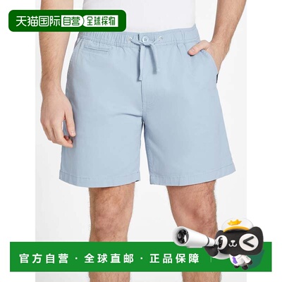 自营guessTerry Twill Shorts - blue cotton 美国奥莱直发
