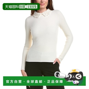 Herrera white Wool Sweater 美国奥莱直发 Woven 自营Carolina