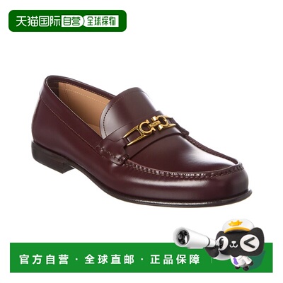 自营 salvatore ferragamo菲拉格慕Mathias皮革乐福鞋-紫色 美国