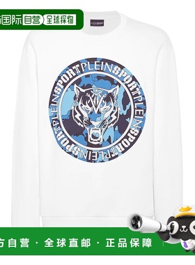 自营 plein sport运动衫 LS Carbon Tiger - 白色/浅蓝色 美国奥