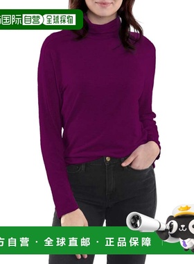 自营incashmereFine Knit Long Sleeve Turtleneck - plum 美国奥