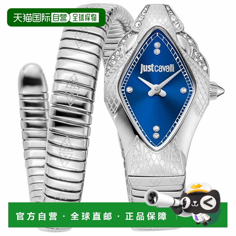 自营Just Cavalli女式凶猛蓝色表盘手表-蓝色 美国奥莱直发