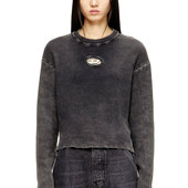 DIESEL OVAL D系列 香港直邮DIESEL 胸前镂空logo宽松长袖 套头针