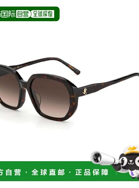 自营Jimmy Choo Sunglasses Square Full Rim, Havana Frame And