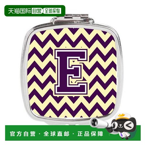 自营 Carolines Treasures CJ1058-ESCM 字母 E 雪佛龙紫色正品