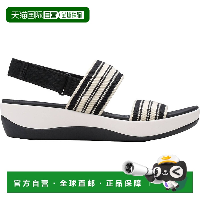 自营clarksWomen's Cloud Steppers Arla Stroll Sandal In Black