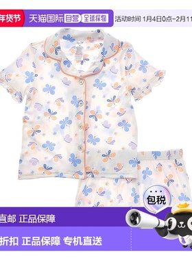 自营Rene Rofe 2件套Happy Days褶边睡衣短款-白色 美国奥莱直发