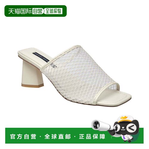 自营French Connection女士七角高跟鞋-白色凉鞋 美国直发奥莱