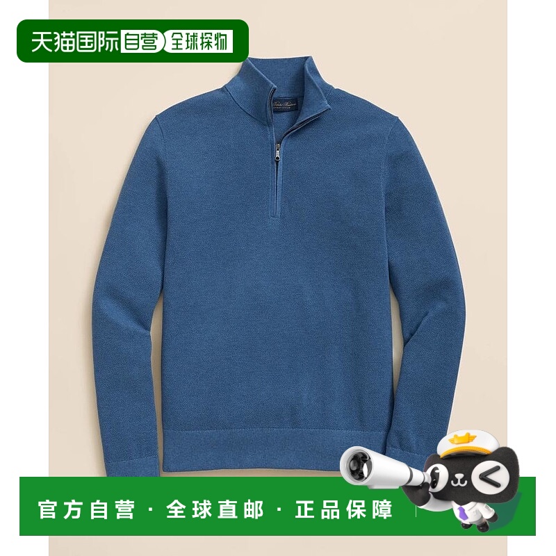 1h可退 【美国直邮】brooks brothers 男士 毛衣半拉链高领