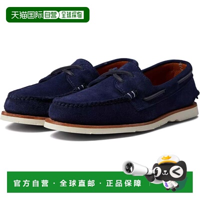 自营Sperry Top Sider ST22933-410男式美码9号蓝色绒面拖鞋休闲K