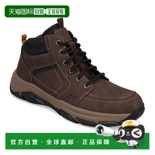 自营Dockers Mens Royce坚固耐用休闲靴子-深棕色 美国奥莱直发