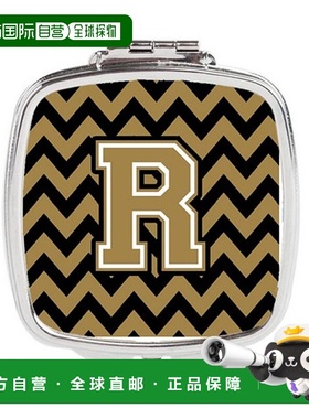 自营 Carolines Treasures CJ1050-RSCM 字母 R 雪佛龙黑色正品