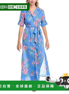 自营 Tori Richard Rock A Hula Sanna Maxi连衣裙-蓝色 美国奥莱