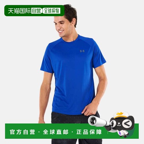 自营Under Armour Tech 2.0 t恤男士深蓝色短袖运动服DSGL1393-蓝