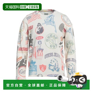 男装 GUESS 印花T恤 10525557HU 100 1h可退 圆领长袖 美国直邮