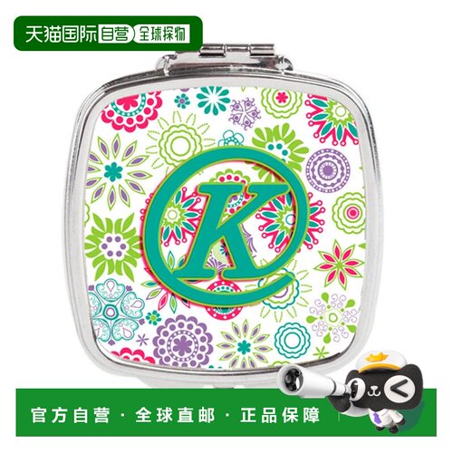自营Carolines Treasures CJ2011-KSCM 字母 K 花朵粉红色蓝正品