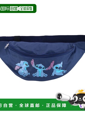 自营disneyStitch Triple Threat Waist pack - navy 【美国奥莱