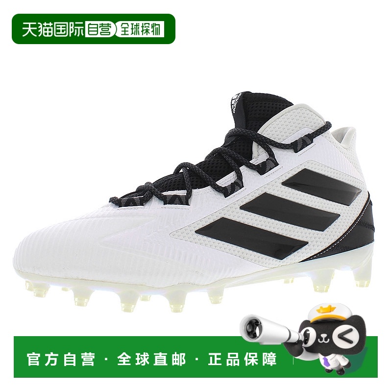 美国直邮Adidas阿迪达斯男士运动鞋系带足球训练钉鞋简约黑白拼接