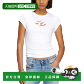 OVAL T恤 D系列 香港直邮DIESEL 镂空Logo标志修身 短袖 女款 白