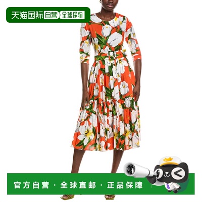 自营Samantha Sung Melanie Shirtdress-橙色连衣裙 美国奥莱直发