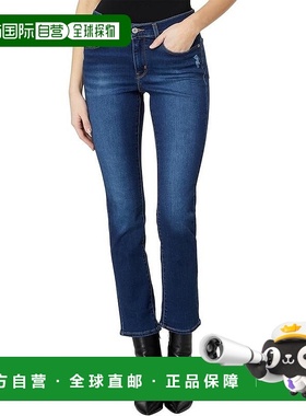 自营Levi's Classic Jeans Women's Blue Denim Mid Rise Straigh
