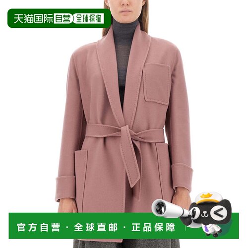 自营max maraBelted Cashmere-Virgin Wool Jacket with Tailored