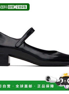 1h可退 香港直邮潮奢 BY FAR 女士 黑色 Ginny 玛丽珍鞋 21PFGINP